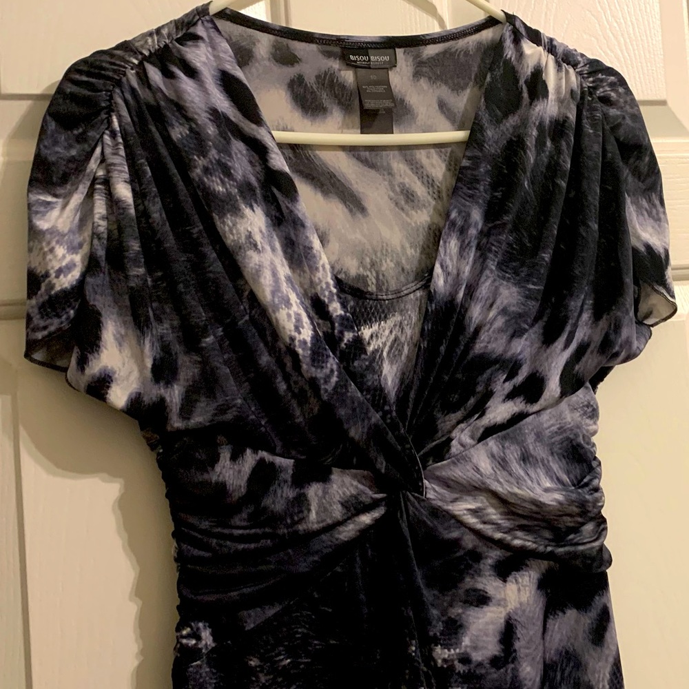 Desire Spots Like Cruella? Bisou Bisou Leopard Twist Women’s Dress Size 10